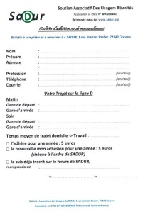 Image bulletin adhesion Sadur