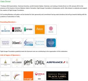 Liste sponsors gala ACF