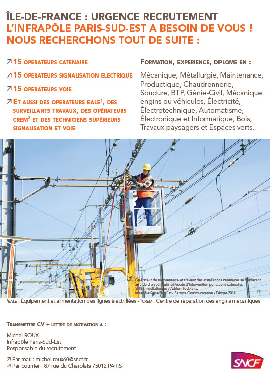 Image affiche SNCF embauche