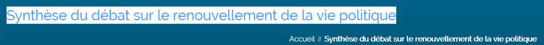 Cliquer pour ouvrir la page Image bandeau synthese renouveau politique