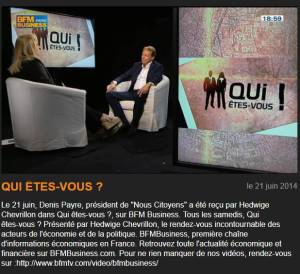 Image Denis Payre BFM 21 juin 2014