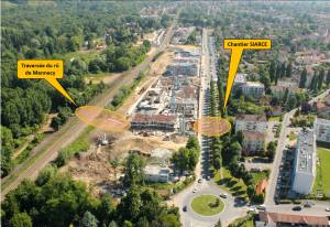 Image aerienne travaux Siarce