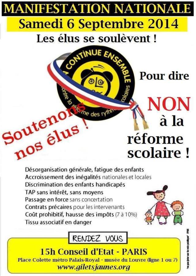 Affiche manifestation 6 septembre 2014