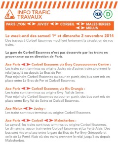 Horaires toussaint 2014