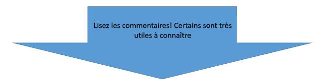 Lisez les commentaires