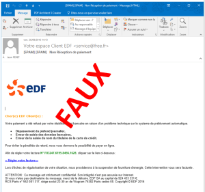 Faux message EDF